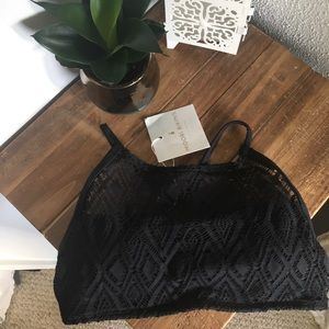 Black Indie Lace bikini top